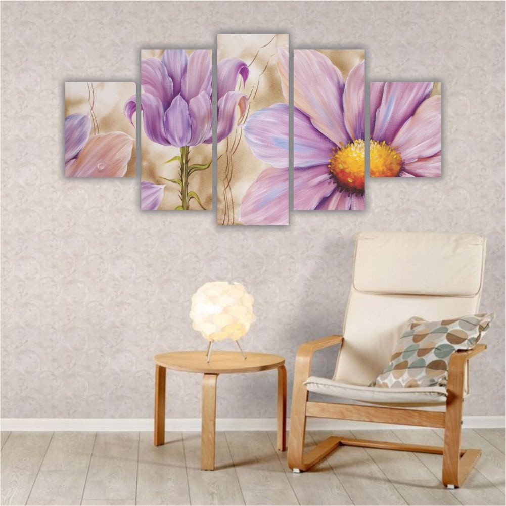 Quadro decorativo Floral Flor Lilás - Quadros Decorativos para Sala | Display de Festa Infantil