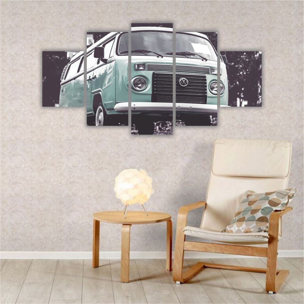 Quadro decorativo Kombi Verde - Quadros Decorativos para Sala | Display de Festa Infantil
