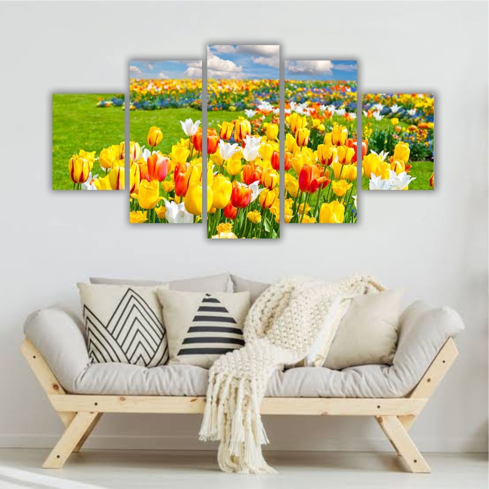 Quadro decorativo Campo de Tulipas - Quadros Decorativos para Sala | Display de Festa Infantil