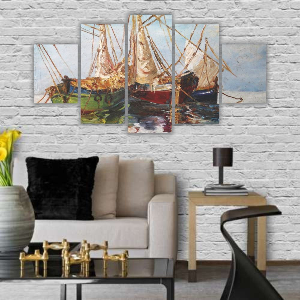 Quadro decorativo Barcos Coloridos - Quadros Decorativos para Sala | Display de Festa Infantil