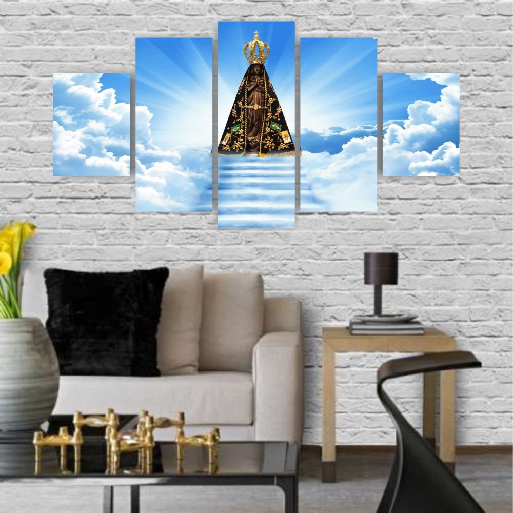 Quadros Decorativos Nossa Senhora Aparecida Sala Quarto Religioso - Quadros Decorativos para Sala | Display de Festa Infantil