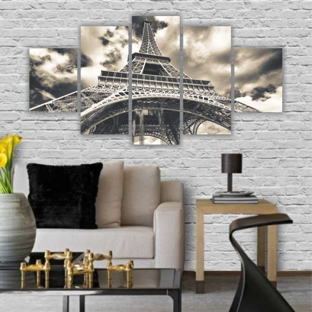 Quadro decorativo Torre Eiffel Sépia - Quadros Decorativos para Sala | Display de Festa Infantil