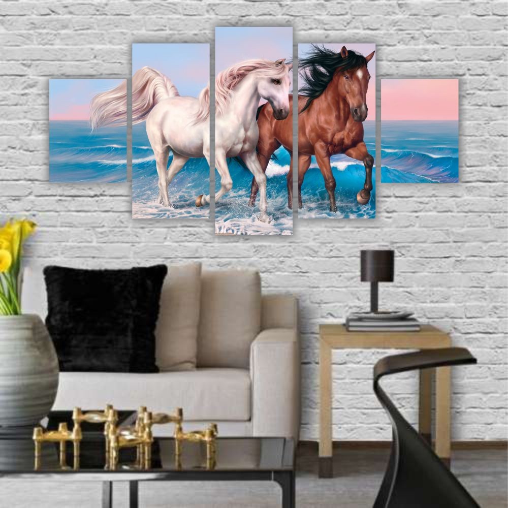 Quadro decorativo Cavalo na Praia - Quadros Decorativos para Sala | Display de Festa Infantil