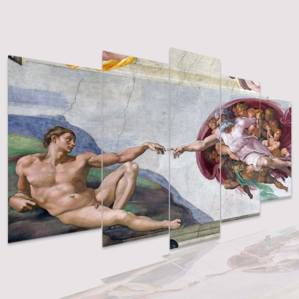 Quadro Decorativo Mosaico A Criação de Adão - Quadros Decorativos para Sala | Display de Festa Infantil