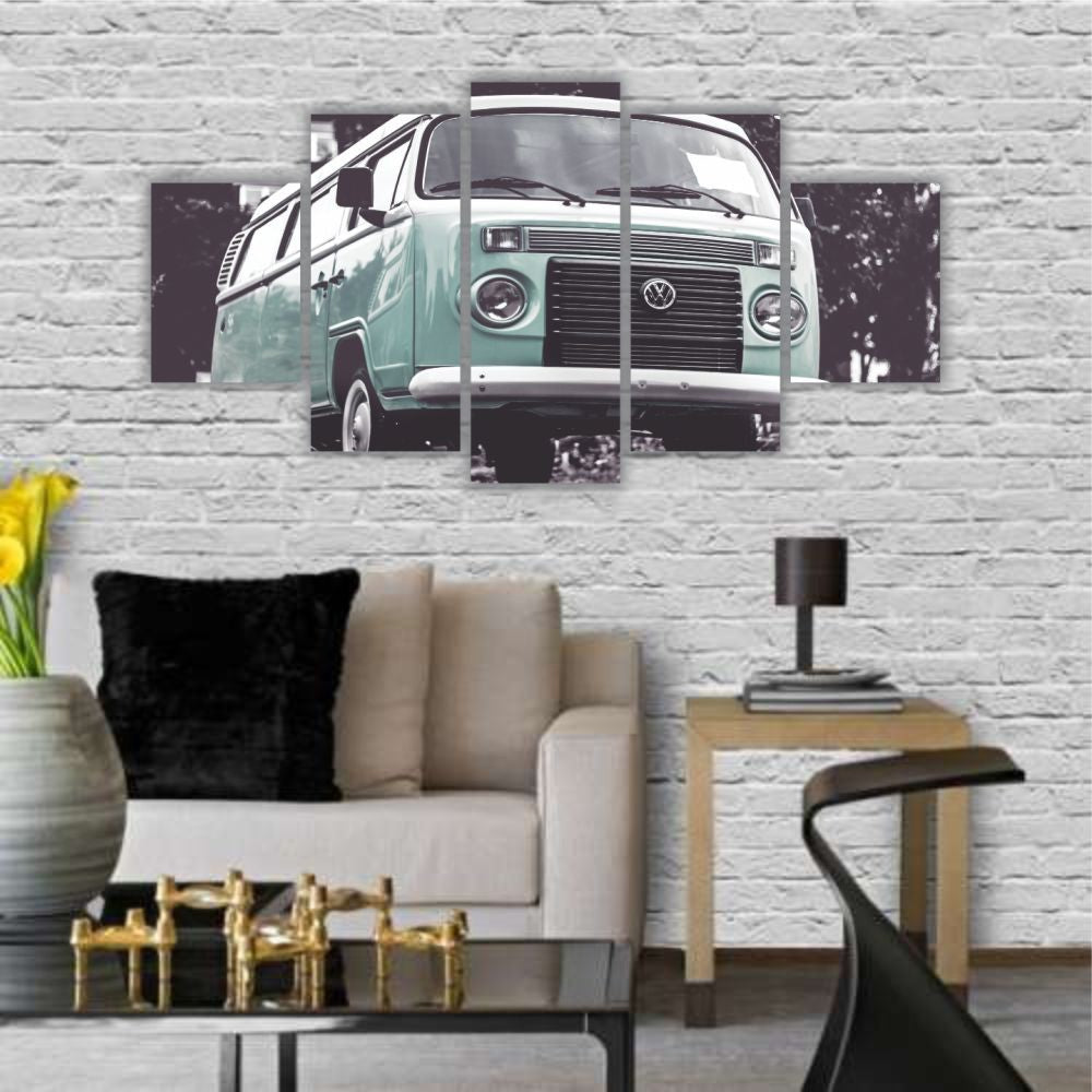 Quadro decorativo Kombi Verde - Quadros Decorativos para Sala | Display de Festa Infantil