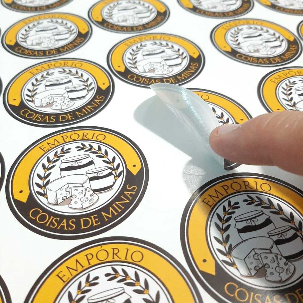 1000 Adesivos 3X3cm - Etiquetas Adesivas e Rótulos Personalizado - Redondos ou Quadrados
