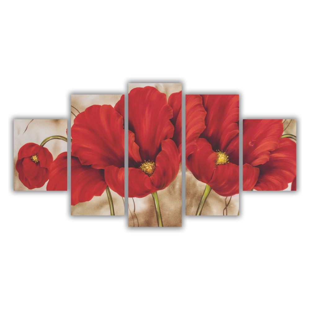 Quadro Descorativo Buquê Vermelho 1 - Quadros Decorativos para Sala | Display de Festa Infantil