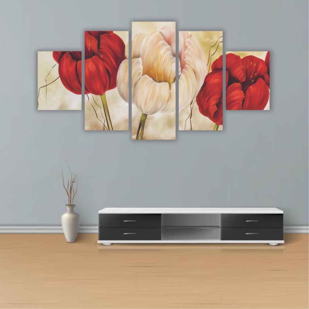 Quadro Decorativo Botões de Rosas - Quadros Decorativos para Sala | Display de Festa Infantil