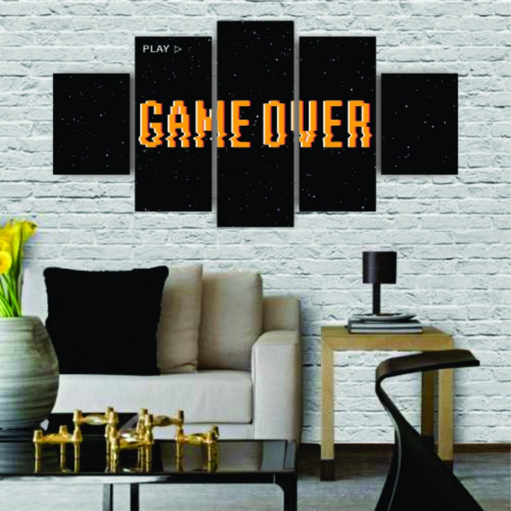 Quadros Decorativos MDF Game Over Jogos Gamer Sala Quarto - Quadros Decorativos para Sala | Display de Festa Infantil