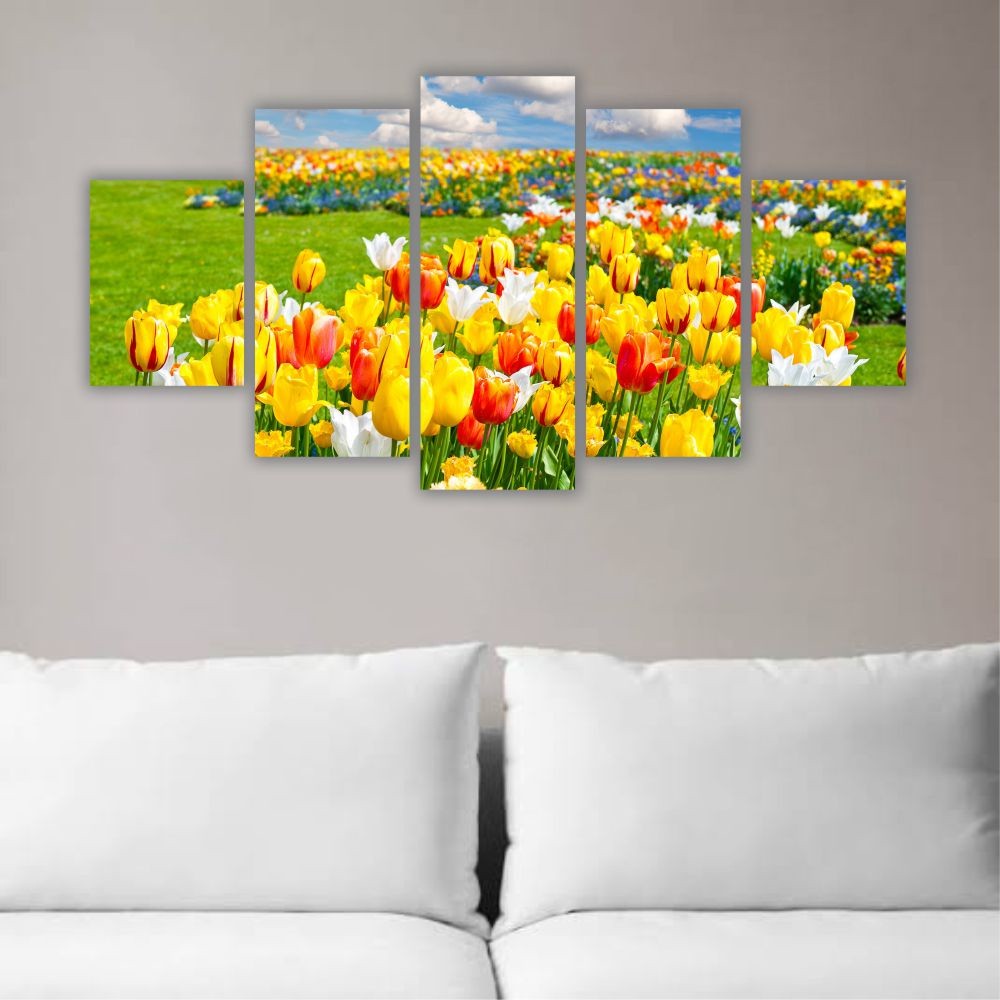 Quadro decorativo Campo de Tulipas - Quadros Decorativos para Sala | Display de Festa Infantil