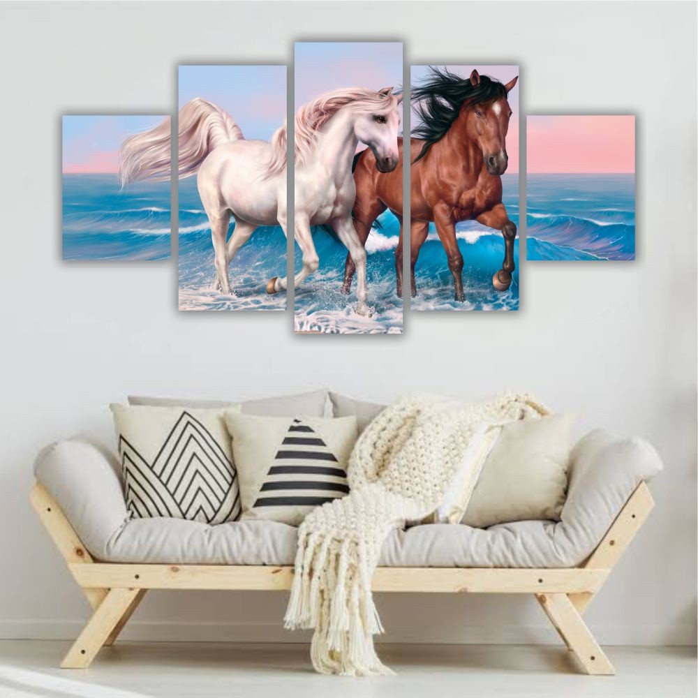 Quadro decorativo Cavalo na Praia - Quadros Decorativos para Sala | Display de Festa Infantil