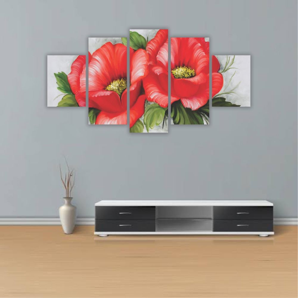 Quadro decorativo Floral Buque Vermelho 3 - Quadros Decorativos para Sala | Display de Festa Infantil
