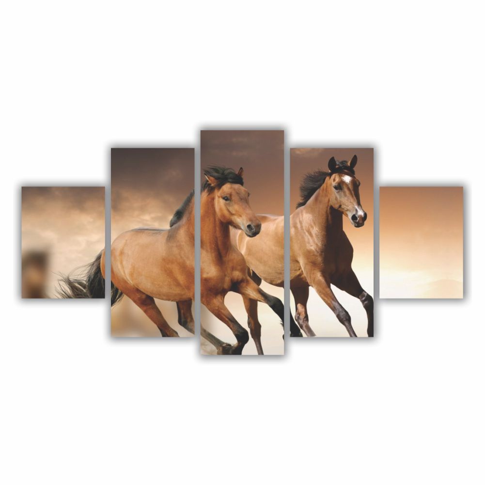 Quadro decorativo Cavalo corrida Marrom - Quadros Decorativos para Sala | Display de Festa Infantil