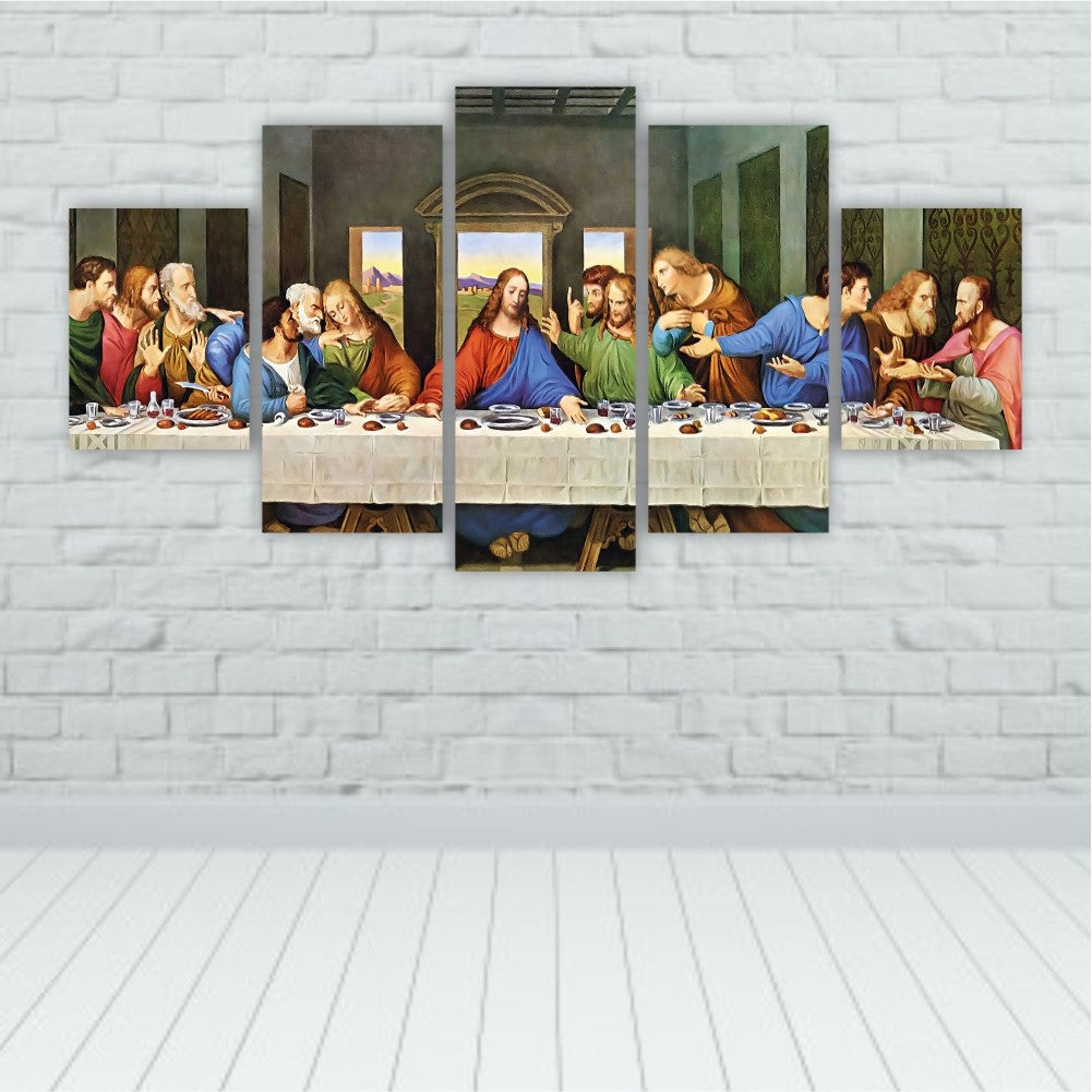 Quadros Decorativos Santa Ceia Aquarela Artístico - Quadros Decorativos para Sala | Display de Festa Infantil