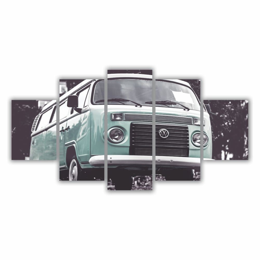 Quadro decorativo Kombi Verde - Quadros Decorativos para Sala | Display de Festa Infantil