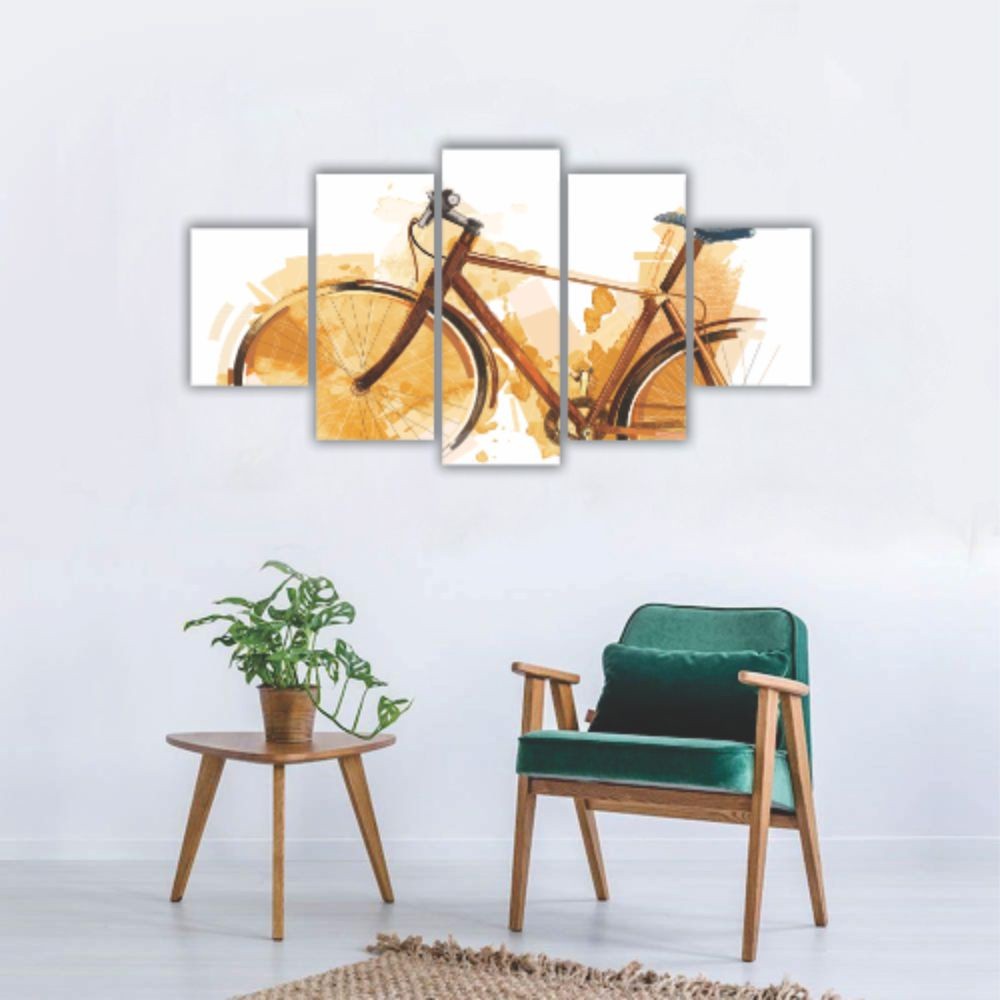 Quadro decorativo Bicicleta Aquarela - Quadros Decorativos para Sala | Display de Festa Infantil