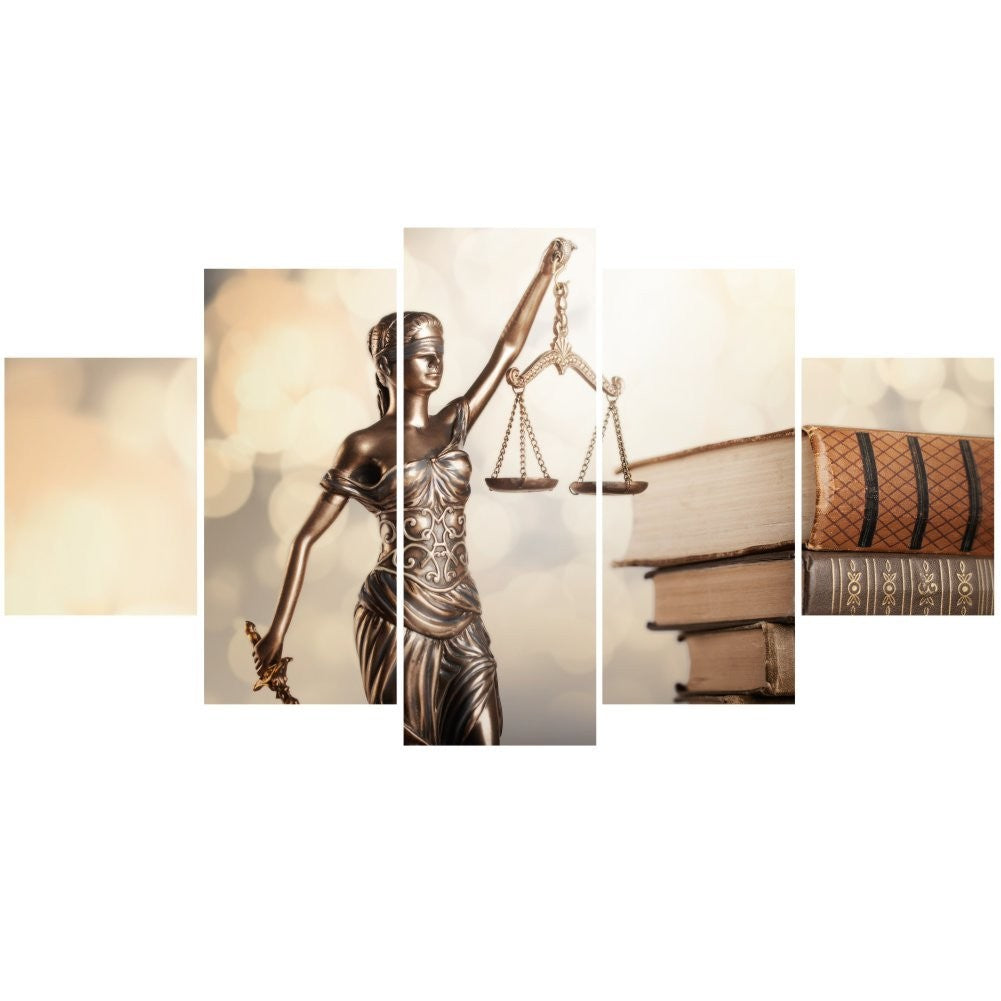 Quadro Decorativo Mosaico Direito Deusa Themis - Quadros Decorativos para Sala | Display de Festa Infantil