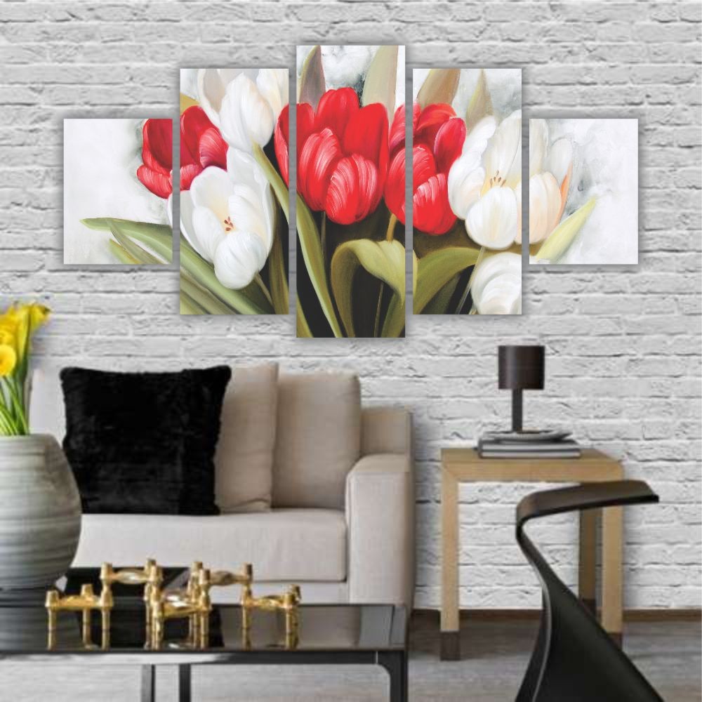 Quadro decorativo Floral Tulipas Coloridas - Quadros Decorativos para Sala | Display de Festa Infantil