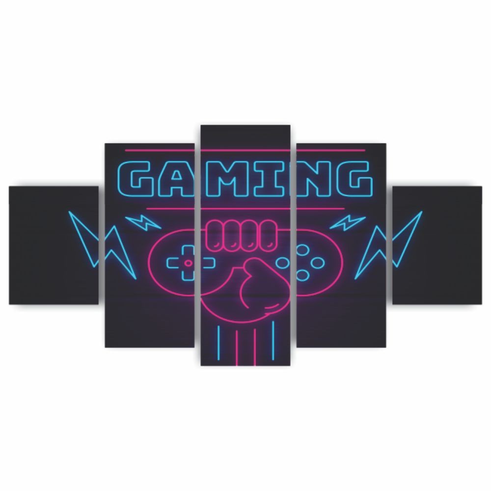 Quadros Decorativos MDF Gaming Hora do Jogo Gamer Sala Quarto - Quadros Decorativos para Sala | Display de Festa Infantil