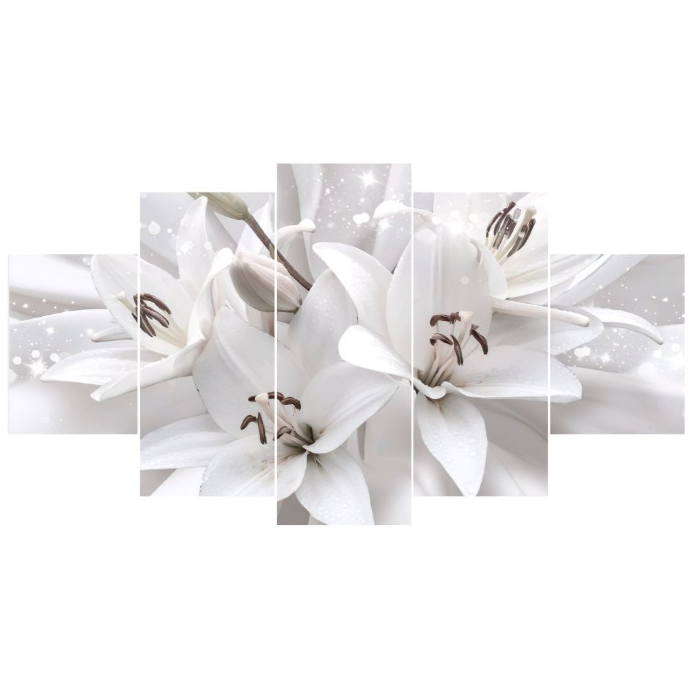 Quadro Decorativo Mosaico Flor Lírio Pureza - Quadros Decorativos para Sala | Display de Festa Infantil