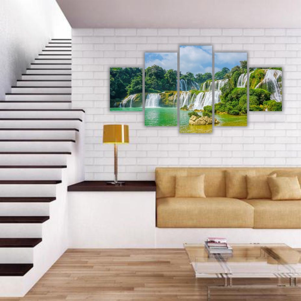 Quadro decorativo Paisagem Cachoeira - Quadros Decorativos para Sala | Display de Festa Infantil