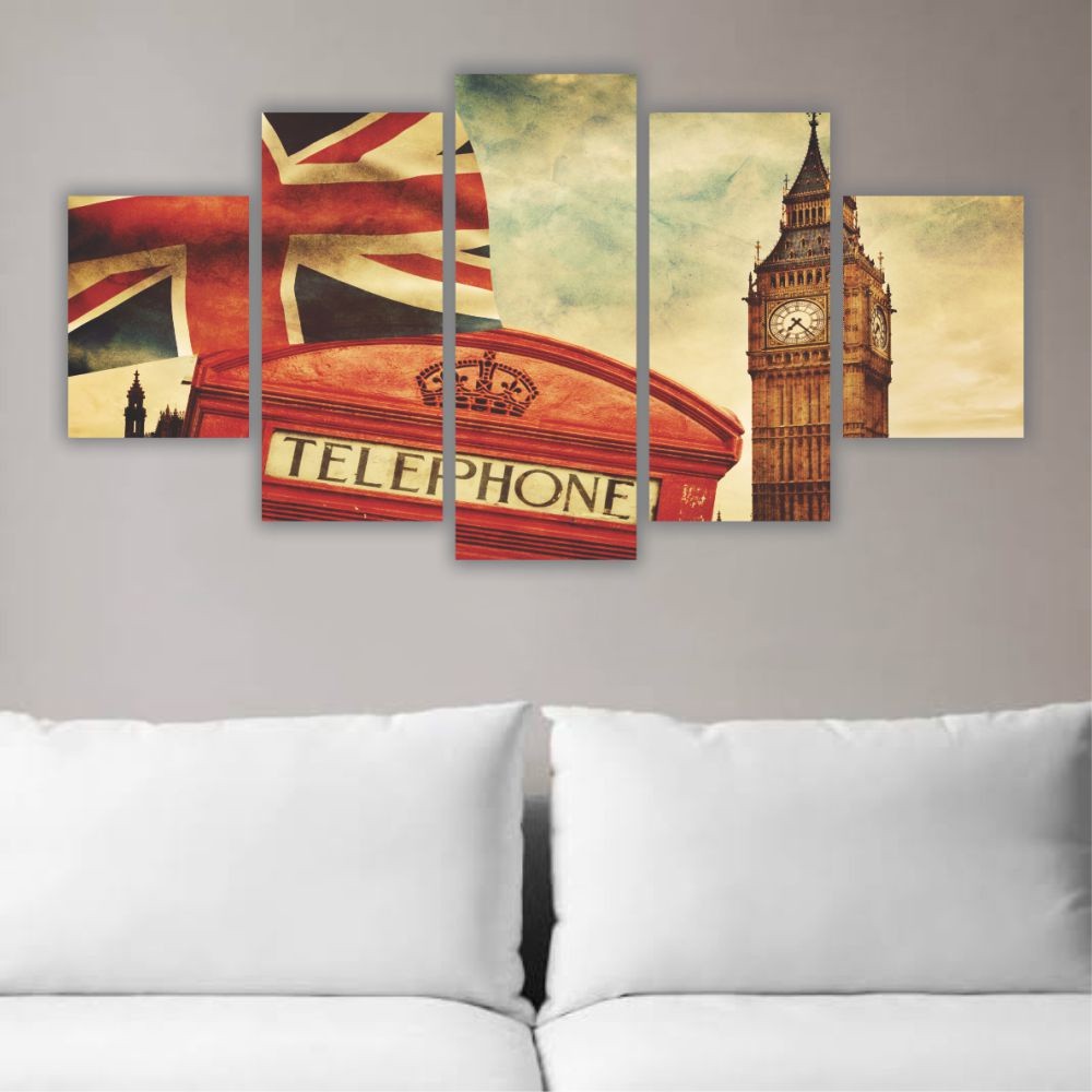 Quadro decorativo Londres Reino Unido - Quadros Decorativos para Sala | Display de Festa Infantil