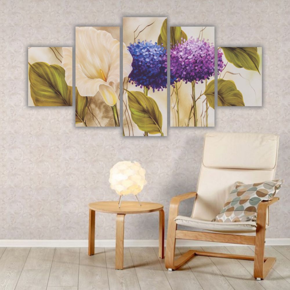 Quadro Decorativo Hortências - Quadros Decorativos para Sala | Display de Festa Infantil