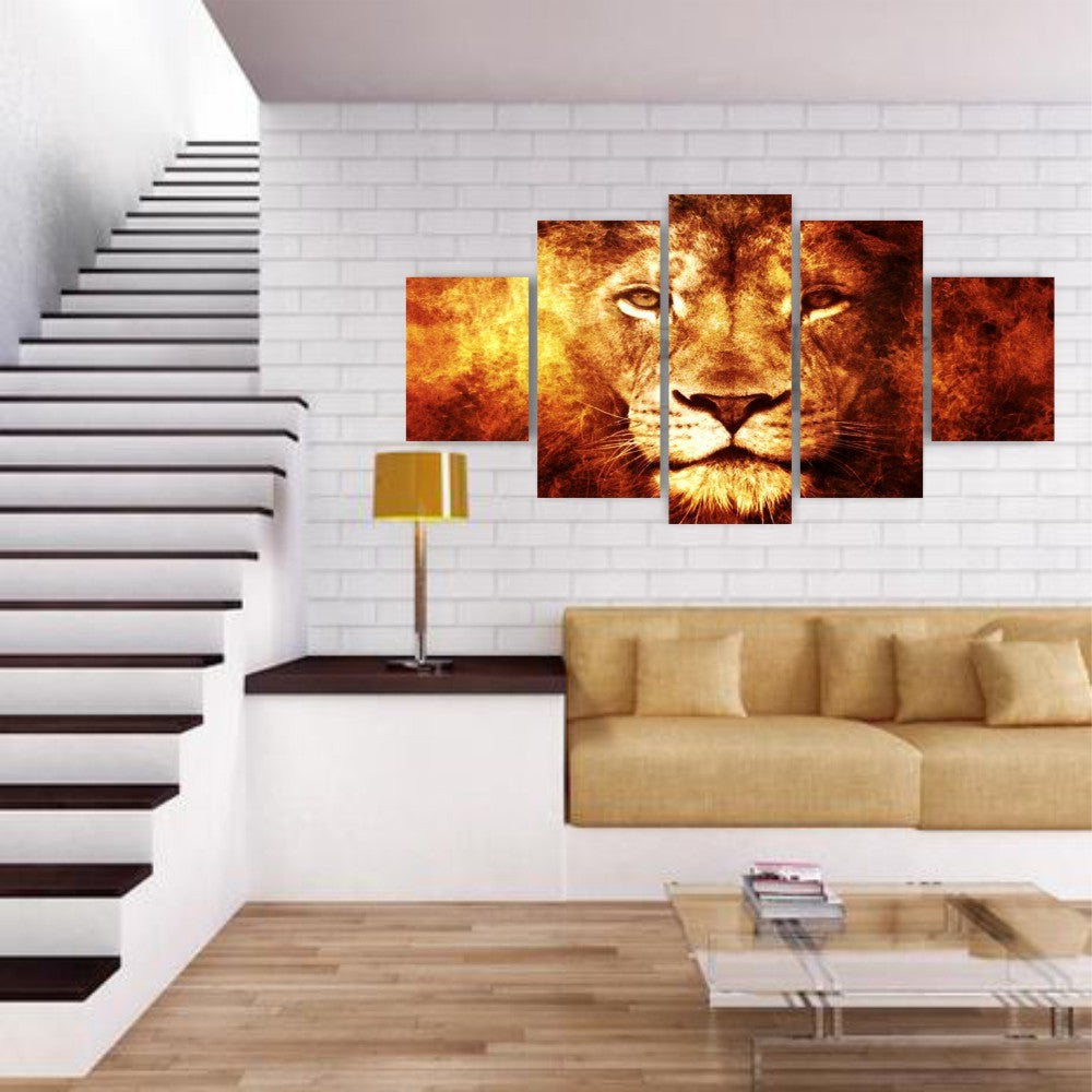 Quadros Decorativos MDF Leão de Judá em Chamas Sala Quarto - Quadros Decorativos para Sala | Display de Festa Infantil