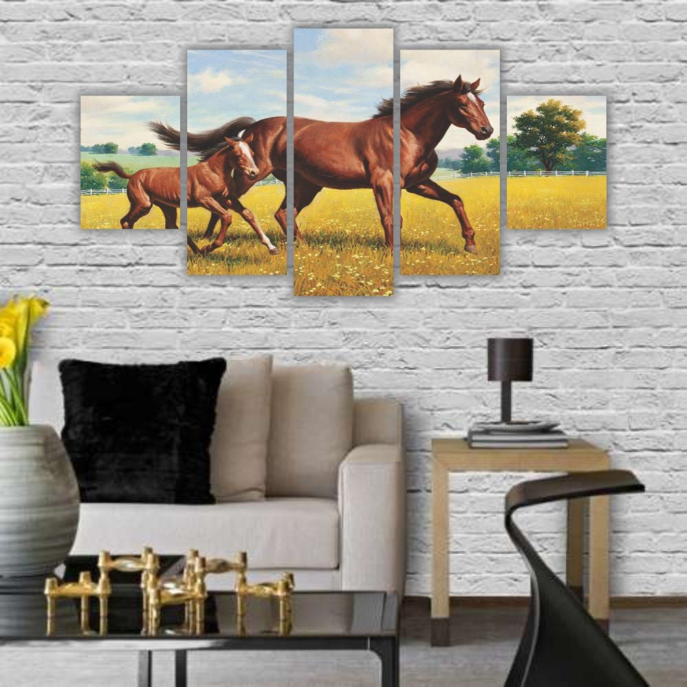 Quadro decorativo Cavalo no Campo - Quadros Decorativos para Sala | Display de Festa Infantil