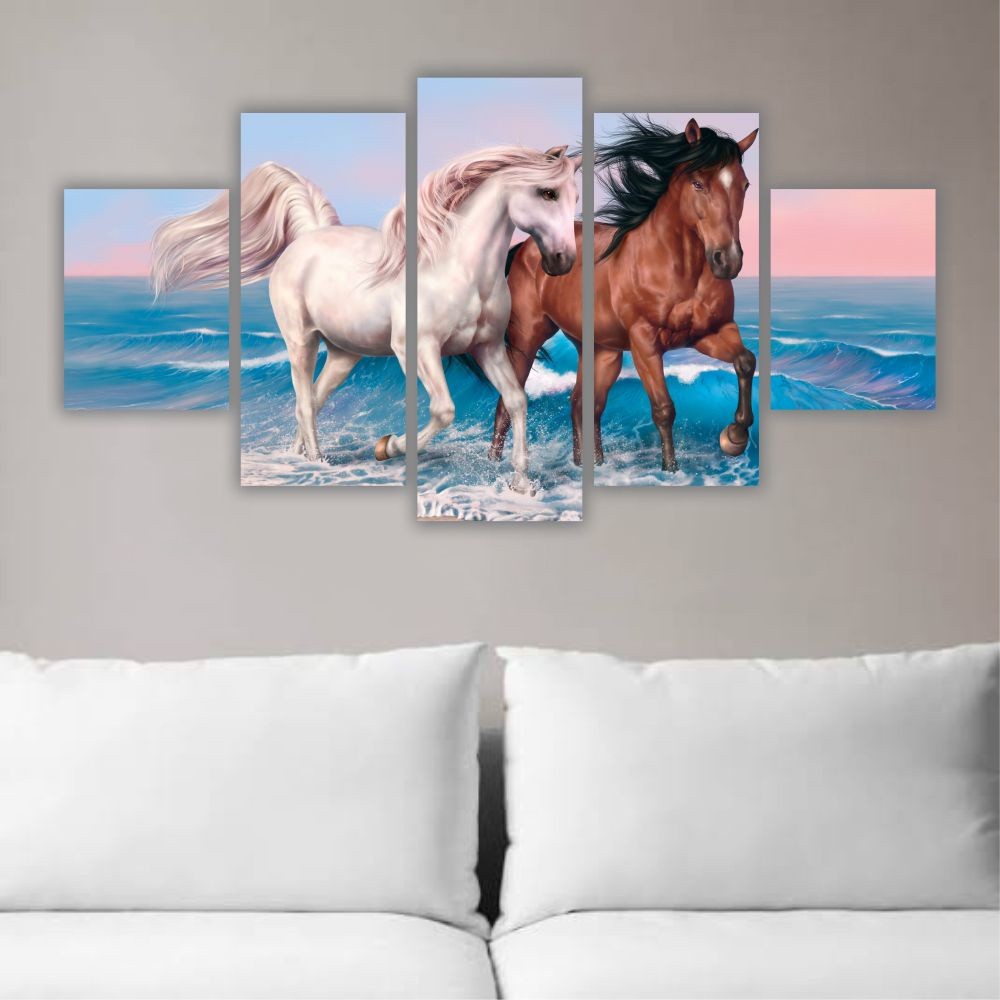 Quadro decorativo Cavalo na Praia - Quadros Decorativos para Sala | Display de Festa Infantil