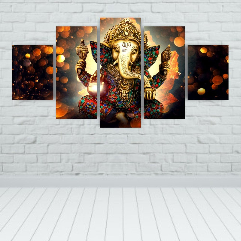 Quadros Decorativos MDF Lord Ganesha Hindu Sala Quarto - Quadros Decorativos para Sala | Display de Festa Infantil