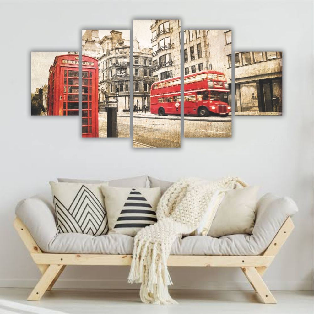 Quadro decorativo Passeio em Londres - Quadros Decorativos para Sala | Display de Festa Infantil