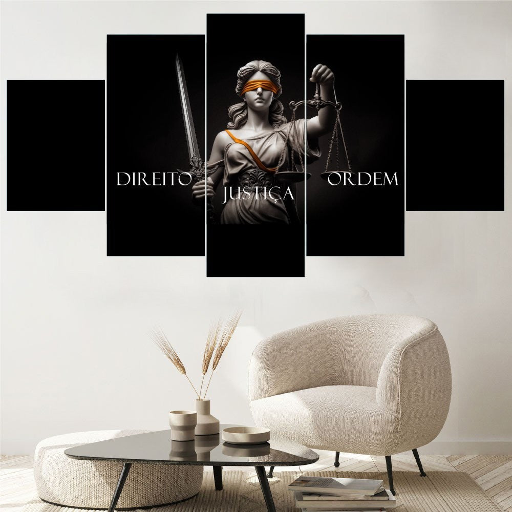 Quadro Decorativo Mosaico Direito Justiça Ordem - Quadros Decorativos para Sala | Display de Festa Infantil