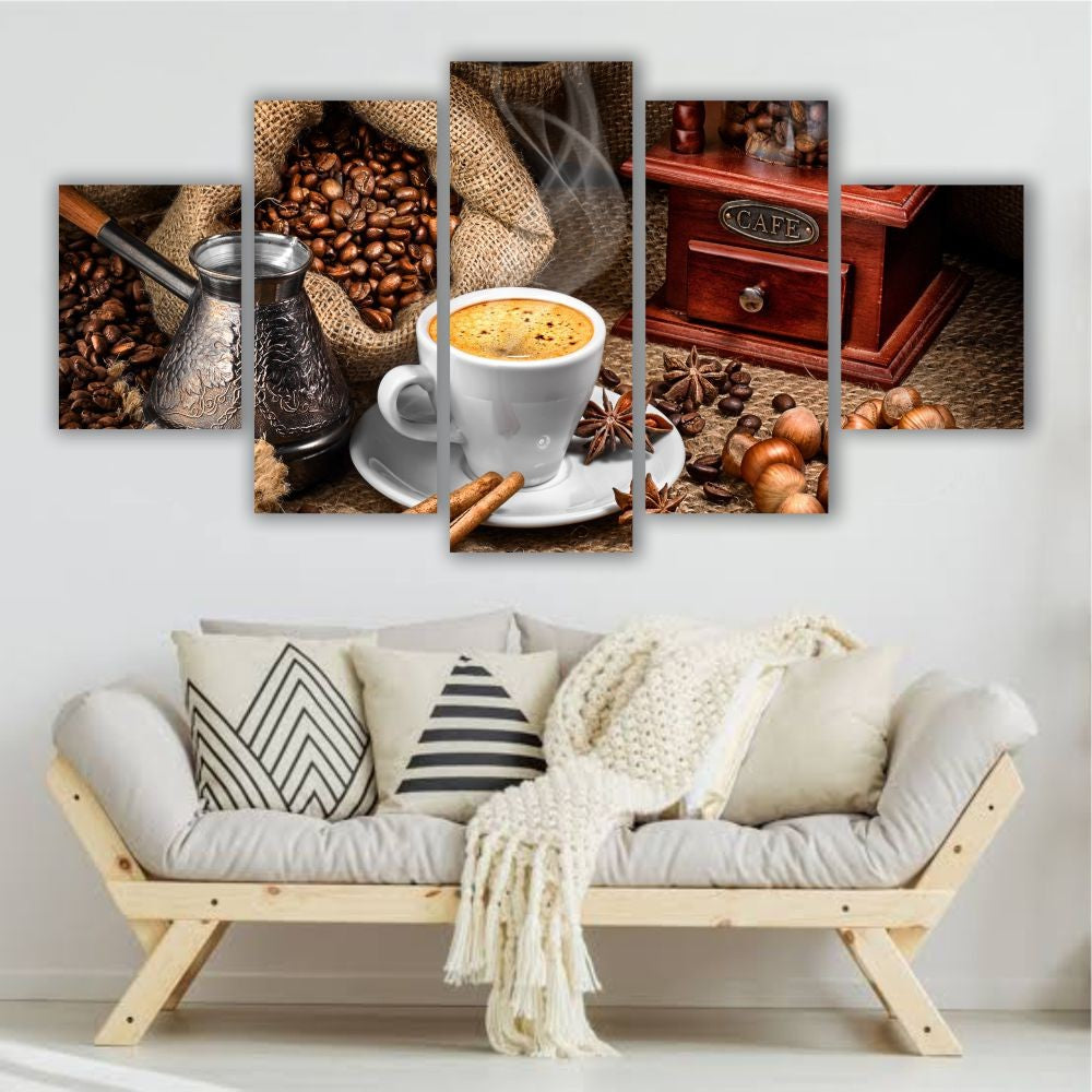 Quadro decorativo Cafeteria Xícara de Café - Quadros Decorativos para Sala | Display de Festa Infantil