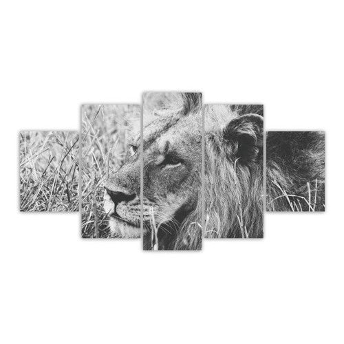 Quadros Decorativos Mosaico Mdf Leão Selva 115x60cm - Quadros Decorativos para Sala | Display de Festa Infantil