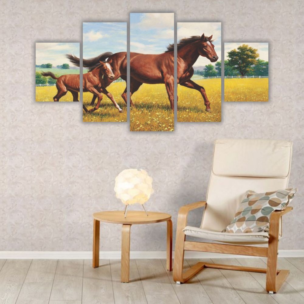 Quadro decorativo Cavalo no Campo - Quadros Decorativos para Sala | Display de Festa Infantil