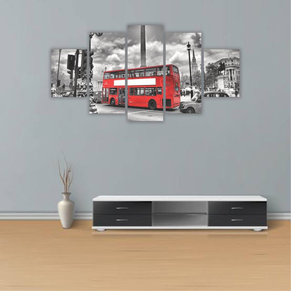 Quadro decorativo Ônibus de Londres - Quadros Decorativos para Sala | Display de Festa Infantil