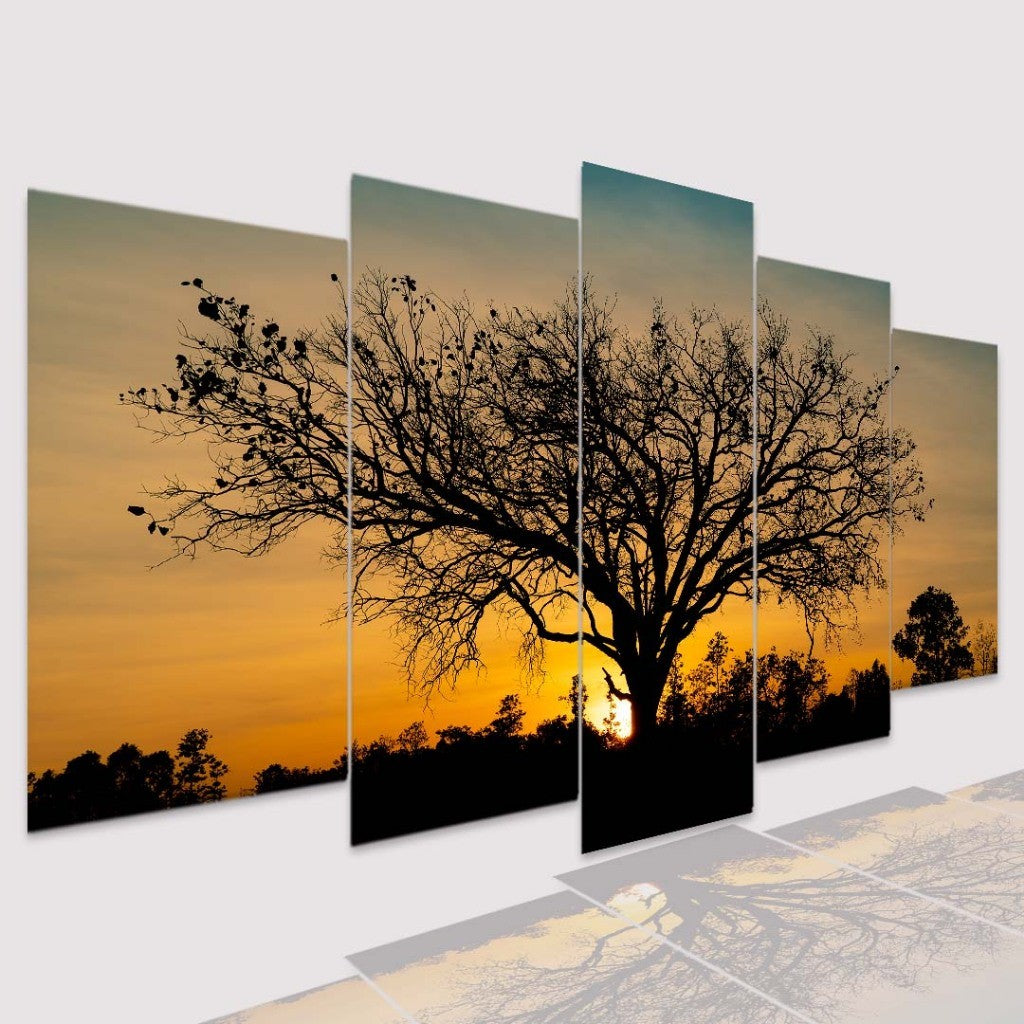 Quadro Decorativo Mosaico Árvore sem folhas - Quadros Decorativos para Sala | Display de Festa Infantil