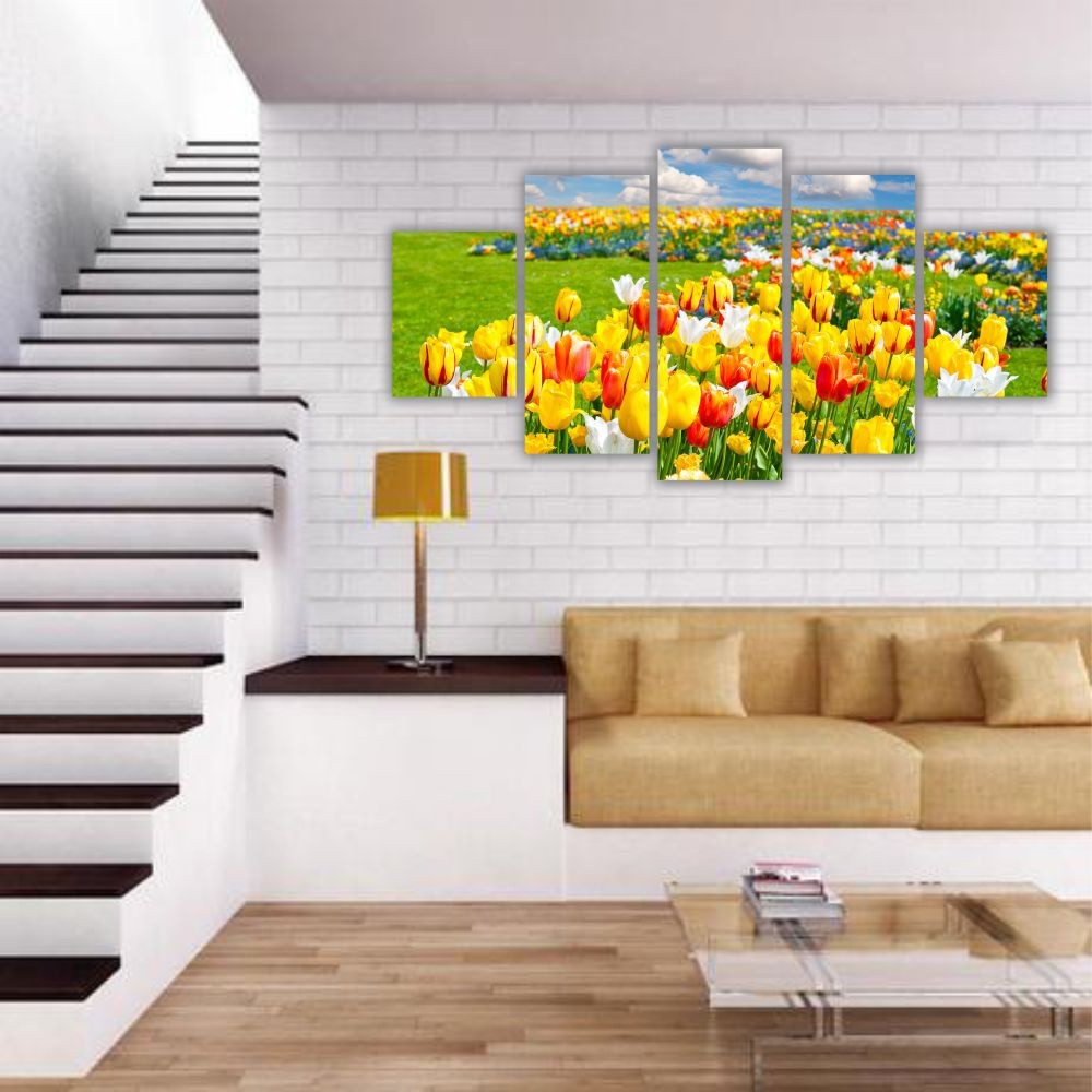 Quadro decorativo Campo de Tulipas - Quadros Decorativos para Sala | Display de Festa Infantil
