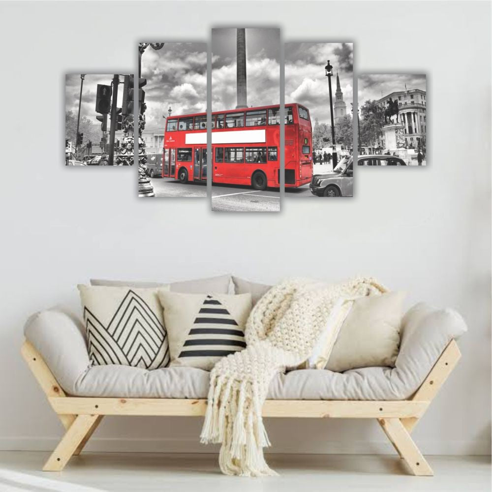 Quadro decorativo Ônibus de Londres - Quadros Decorativos para Sala | Display de Festa Infantil