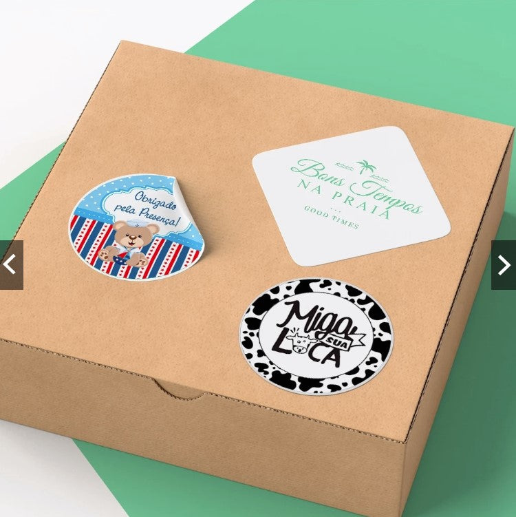 1000 Etiquetas Adesivas Personalizada Adesivos com sua Sua Logo.