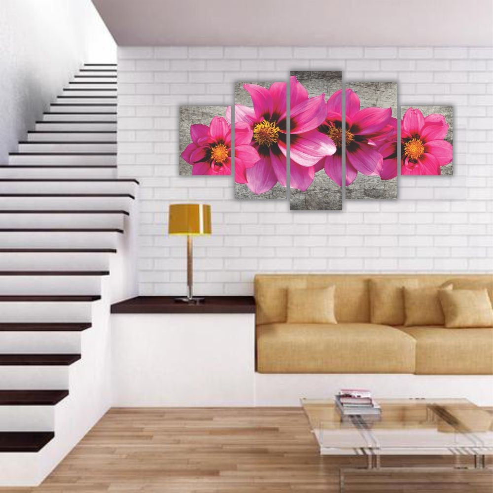 Quadro decoratico Flores Rosa Pink - Quadros Decorativos para Sala | Display de Festa Infantil