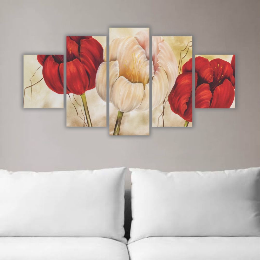 Quadro Decorativo Botões de Rosas - Quadros Decorativos para Sala | Display de Festa Infantil