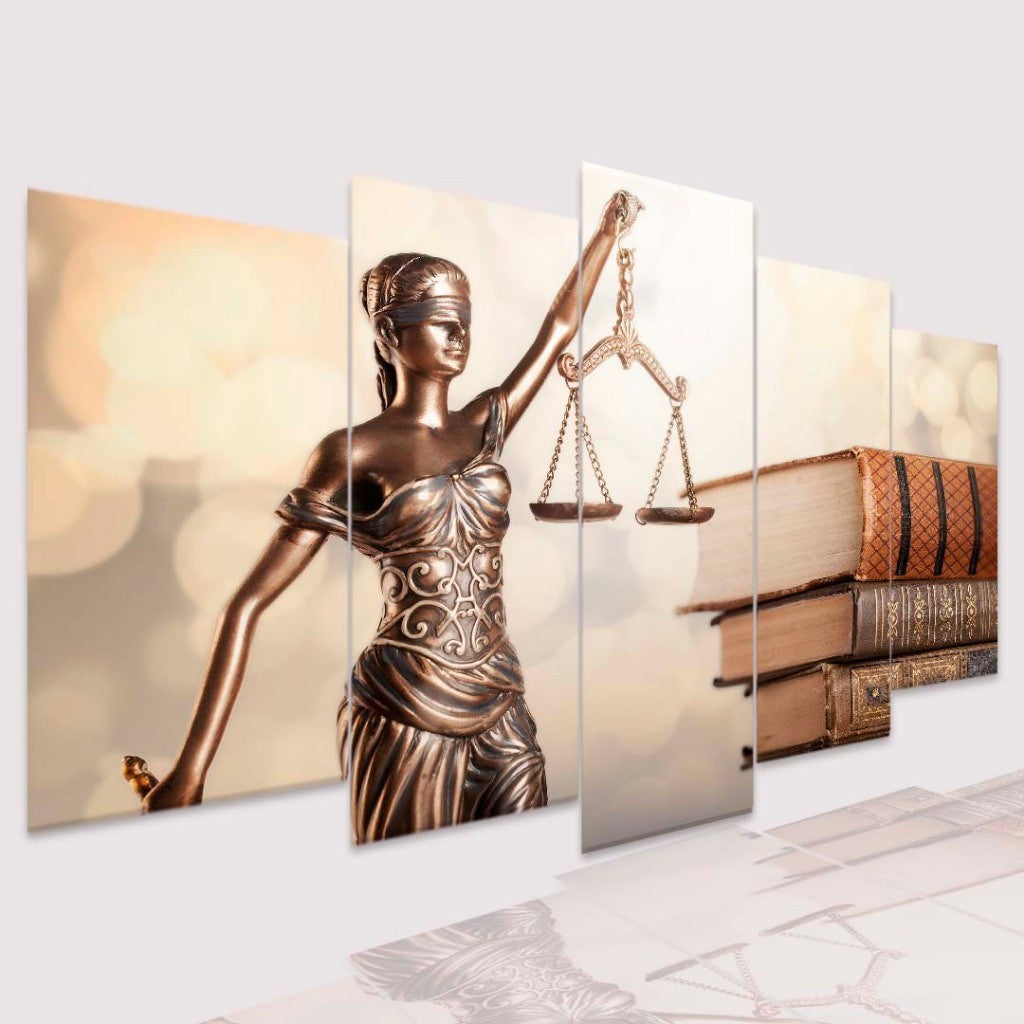 Quadro Decorativo Mosaico Direito Deusa Themis - Quadros Decorativos para Sala | Display de Festa Infantil