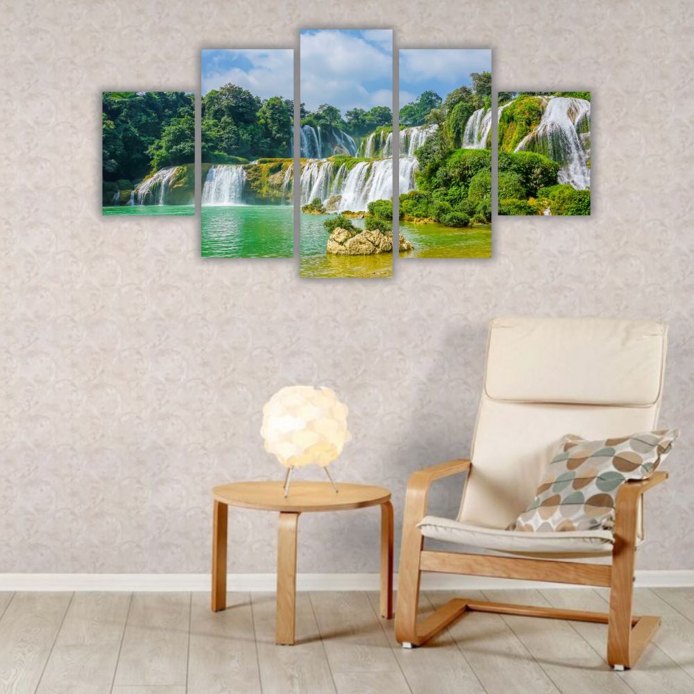 Quadro decorativo Paisagem Cachoeira - Quadros Decorativos para Sala | Display de Festa Infantil