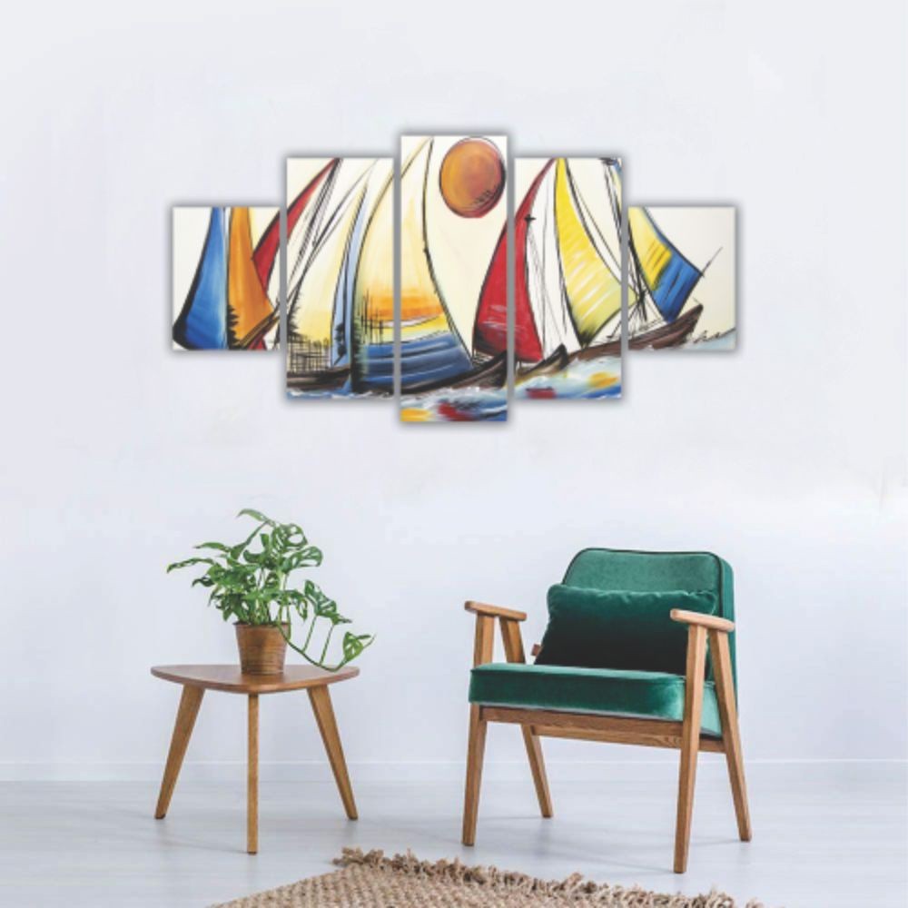 Quadro decorativo Barco Abstrato - Quadros Decorativos para Sala | Display de Festa Infantil