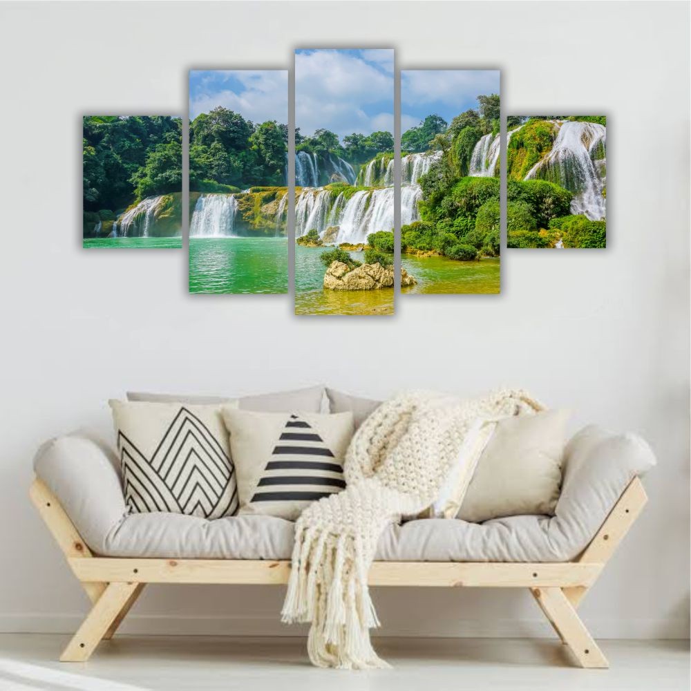Quadro decorativo Paisagem Cachoeira - Quadros Decorativos para Sala | Display de Festa Infantil