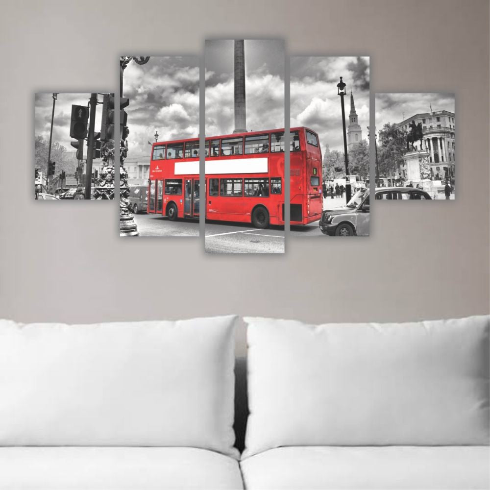 Quadro decorativo Ônibus de Londres - Quadros Decorativos para Sala | Display de Festa Infantil