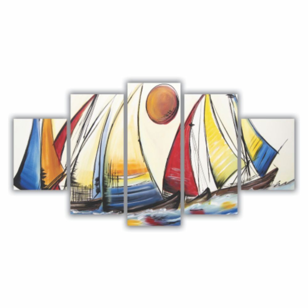 Quadro decorativo Barco Abstrato - Quadros Decorativos para Sala | Display de Festa Infantil