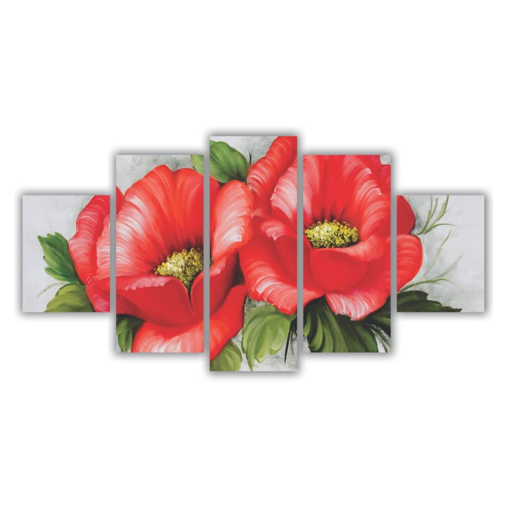 Quadro decorativo Floral Buque Vermelho 3 - Quadros Decorativos para Sala | Display de Festa Infantil